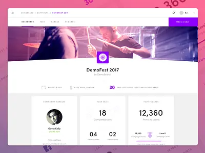 StreetTeam Ambassador Dashboard avatar dashboard navigation product product ui stats ui user