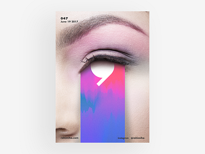 Day 047 color colorful colours daily eye gradient graphic design line poster vector