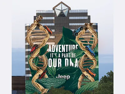 Building Wraps Round 3 adventure art direction compass concept design environmental freedom jeep offload vehicle