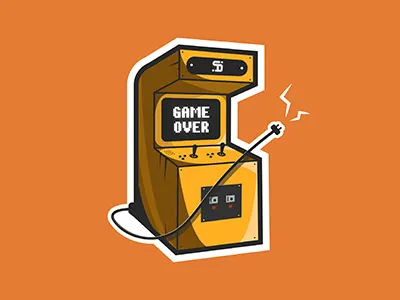 Game Over adobe dribbble dribbble debut fun game illustrator orange over photoshop shot