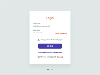 Simple Login & Register Panel button form login register slide indicator ui
