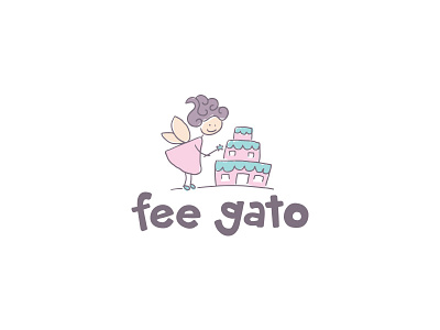 Logo Design bakery branding cafe cake design fairy identity logo magicwand mascot wordmark