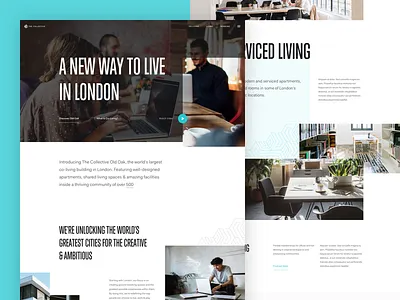 TheCollective – Homepage clean coworking design homepage living ui ux website
