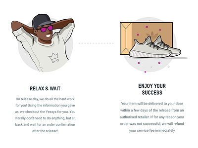 Illustration In Progress clean cool e commerce gradient homepage illustration man ui ux web website