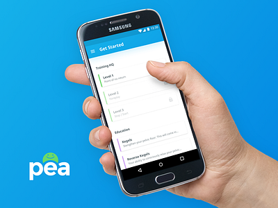 Get Started android app clean dashboard health material men minimal mobile product responsive samsung
