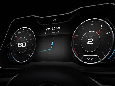 Car UI Concept 4 car car ui concept dashboard hmi