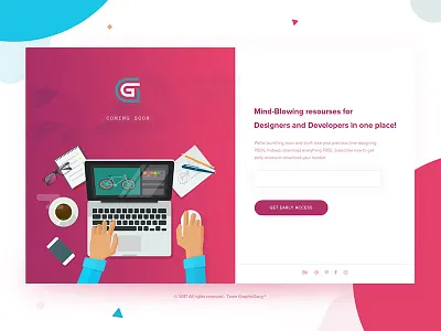 Coming Soon - Daily UI challenge #04 colors coming soon freebies graphicgang landing page photo screen subscribe ui uxpundit webdesign website