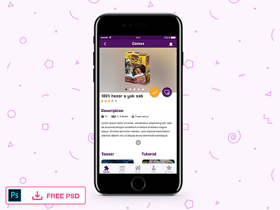 FREEBIE - Single product app boardgame free freebie ios list product psd user