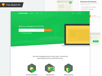 🎁 FREE Landing page sketch UI kit freebie illustration minimal sketch sketch app resources template ui ui kit ui8 web ui website