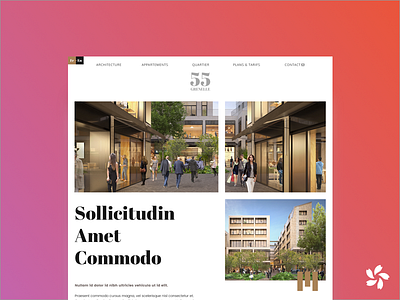 Landing Emerige concept desktop landing page real estate realty