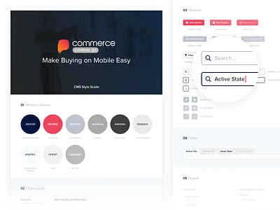 UI Style Guide application branding buying commerce guide magnify platform style ui web zoom
