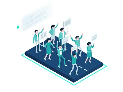 Explainer Social Media Illustration data collection delivery enterprise illustration isometric journalism media monitoring reporting research zajno