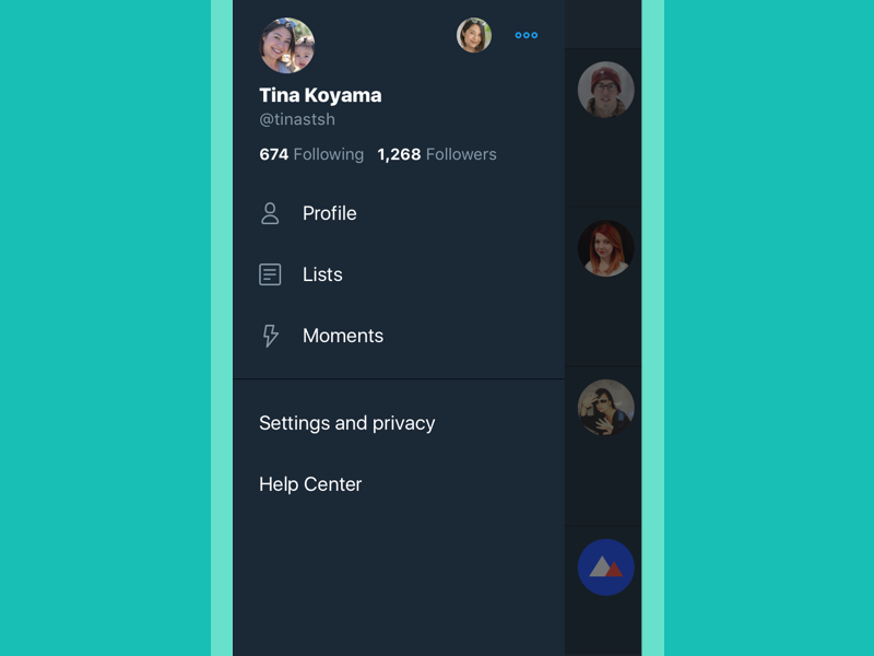 Twitter Redesign: Navigation Drawer