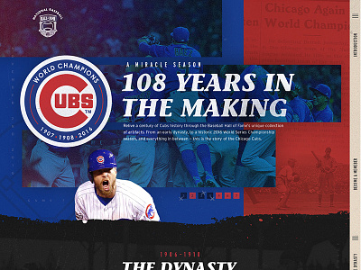 Baseball Hall of Fame - Cubs Interactive Exhibition Series artifacts badge baseball champions chicago cubs experience history interactive vintage website world series
