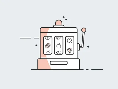 Pull the Lever gamble icon ideas illustration lines saas slot machine ui