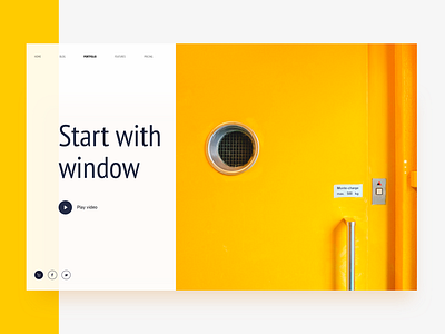 6-21 blue color design funny simple ui visual web yellow，red，animation