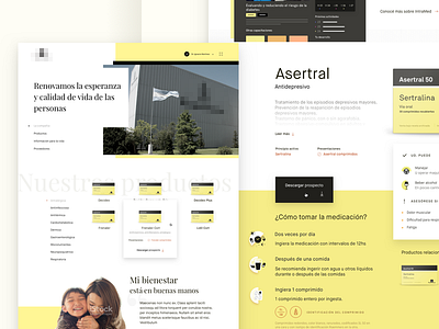 Pharma lab website doctors health home latam medical pharma pharmaceutical typography ui ux website yellow