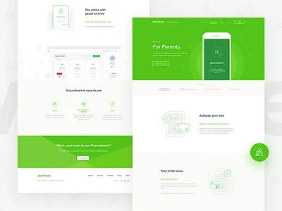 Groundwork - Landing Page card credit dashboard groundwork illustration landing parents payment sport team user website