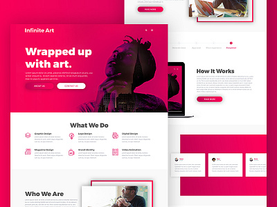 Infinite Art | Creative Agency agency art designer landing page template ui user experience user interface web web design website