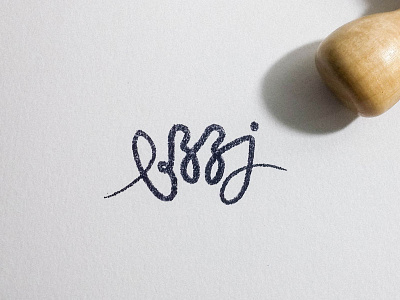 Bzzj brand identity logo personal stamp