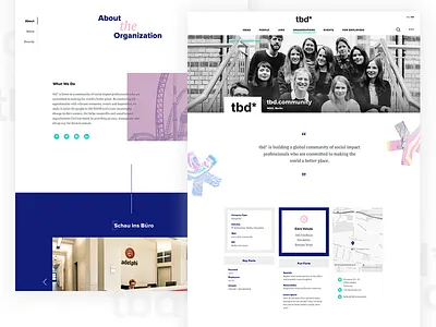 Landing Page - Organizations Profile design landing page