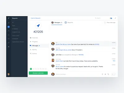 First Shot — Enterprise Web App dashboard enterprise message messaging product design saas ui ux web app