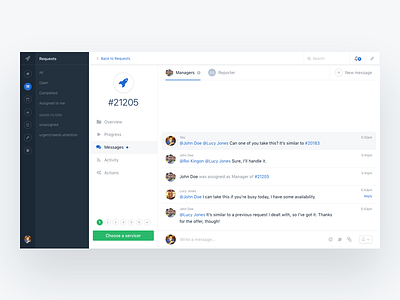 First Shot — Enterprise Web App dashboard enterprise message messaging product design saas ui ux web app