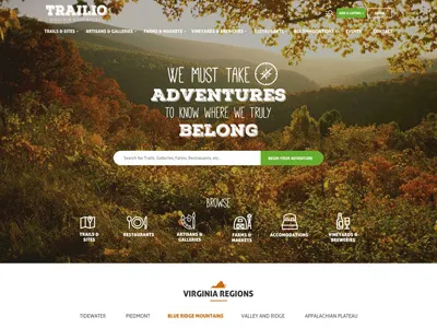 Homepage Concept for Virginia Tours Site homepage design tour website travel travel tours virginia virginia travel website concept website design