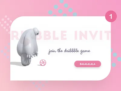 Dribbble invite baymax dribbble invite gradient invitation invite one dribbble invite pink player