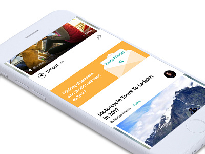 Card for Invite Friends app card clean design flat interface minimal mobile ui ux