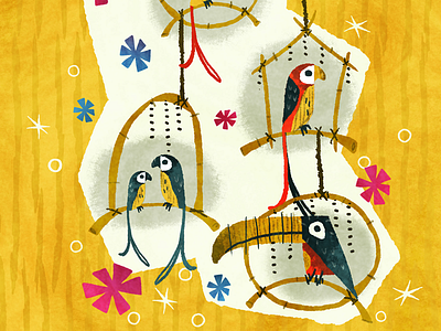 Luau Photoshop Brush Collection birds brushes illustration luau mid century photoshop polynesian tiki toucan tropical