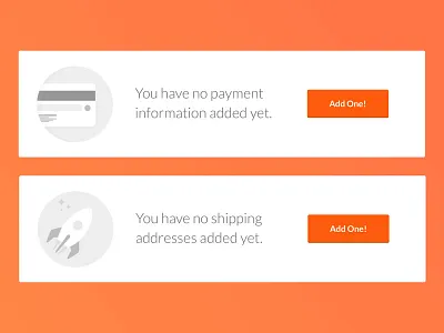 Live Deal Empty States cards coupons deals empty states food livedeal livedeal app orange uxui web app