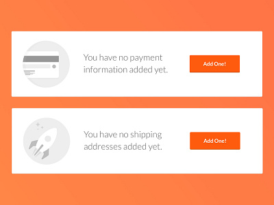 Live Deal Empty States cards coupons deals empty states food livedeal livedeal app orange uxui web app