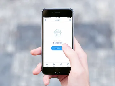 Laundry App Concept v2 app blue clean design laundry simple ui