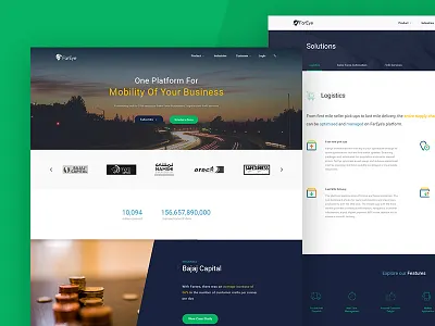 FarEye Website Redesign buttons clean fareye homepage icons management modern platform responsive ui web workforce