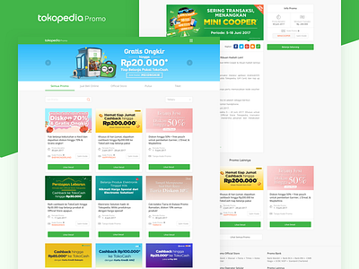 Tokopedia - Promotions Microsite apps design landing promo shot tokopedia ui uiux user experience user interface ux