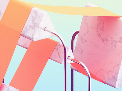 Marble & Orange 3d abstract c4d cg cinema 4d marble ribbon