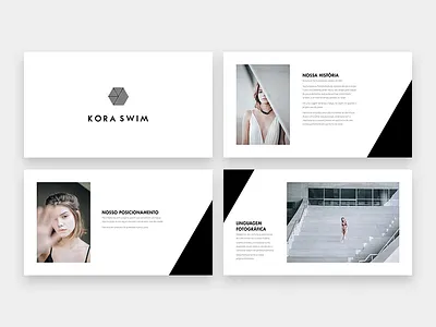 Kora Swim Presentation branding fashion keynote powerpoint presentation slide swimwear