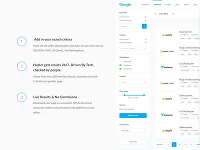 Advantages of the web platform dashboard filters google interface muzli platform result search ui upwork ux web web design