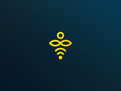Honey Mobile / smartphone company / logo design symbol bee bitcoin crypto coin blockchain cryptocurrency emblem geometric logo geometry honey kharkiv kharkov logo logo designer logo icon mobile new york smartphone technology ukraine wifi logo wireless yellow