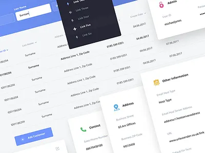 Admin Dashboard clean elements filter flat form light table ui ux web
