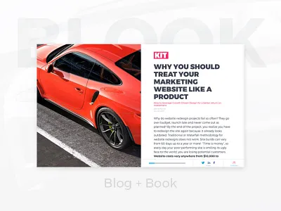 The "Blook" Blog + Book blog blook book kit landing page marketing ppc ui