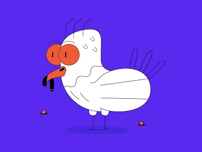 Hungry 01 bird fun hungry illustration vector