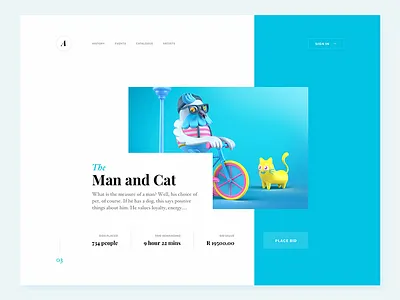 Art Auction House - Editorial Cards art article cards design editorial sketch typography ui web