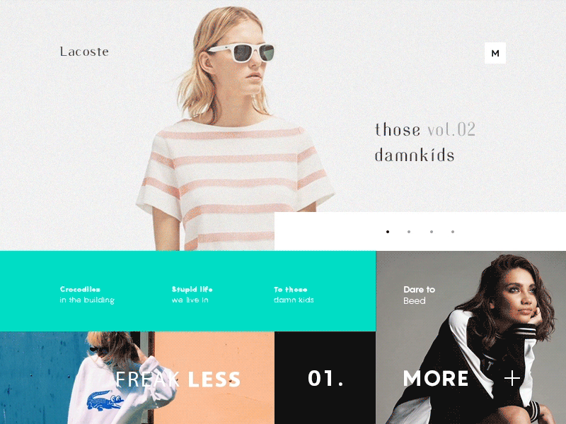 Lacoste design fashion lacoste shop ui web