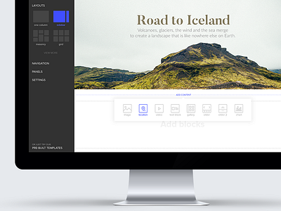 Content Editor, adding content blocks clean cms content editor layout menu types