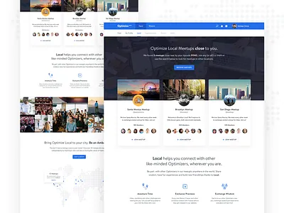 Optimize Local event groups landing local location map meetup meetups network page social widget