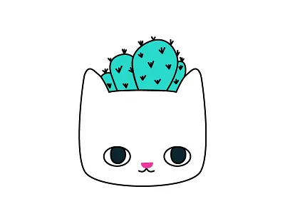 Cactus Kitty Planter Pin cactus cat cat lady kitten kitty