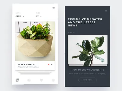 the Garden - Responsive website concept app clean design minimal responsive ui ux web