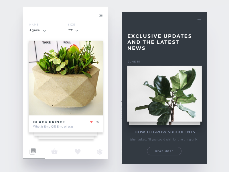 Example of the Garden - Responsive website concept